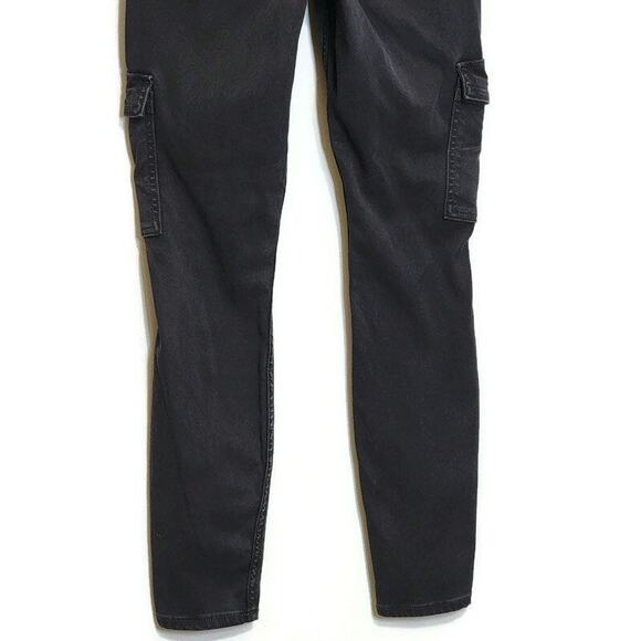 Spanx Cargo Stretch Twill Ankle Mid Rise Slim Fitting Black Skinny Pant Size XS - Picture 11 of 16